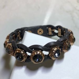 Henri Bendel leather studded bracelet